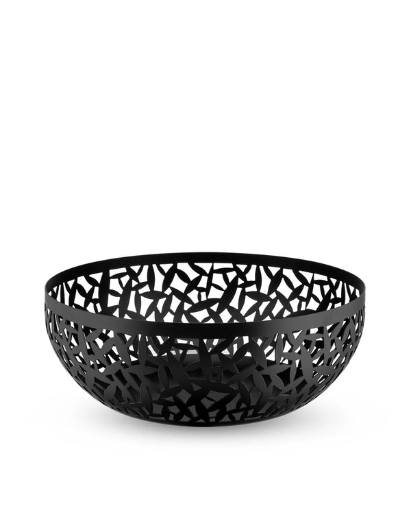 Alessi — CACTUS! MSA04/29 B | Fruttiera traforata in acciaio nero — Alessi