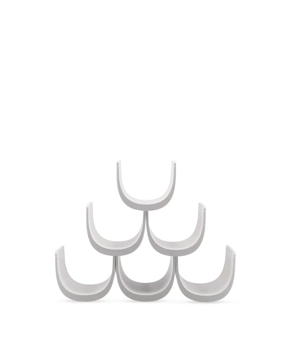 Alessi — Noè GIA13 W | Portabottiglie modulare in resina bianca — Alessi