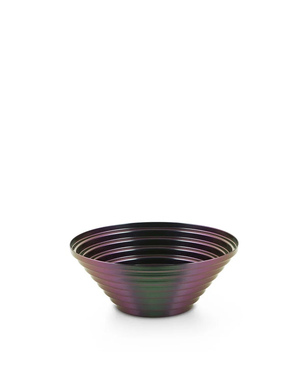 Alessi — Maya 7320/25PGR | Cestino rotondo acciaio cangiante Purplegre — Alessi