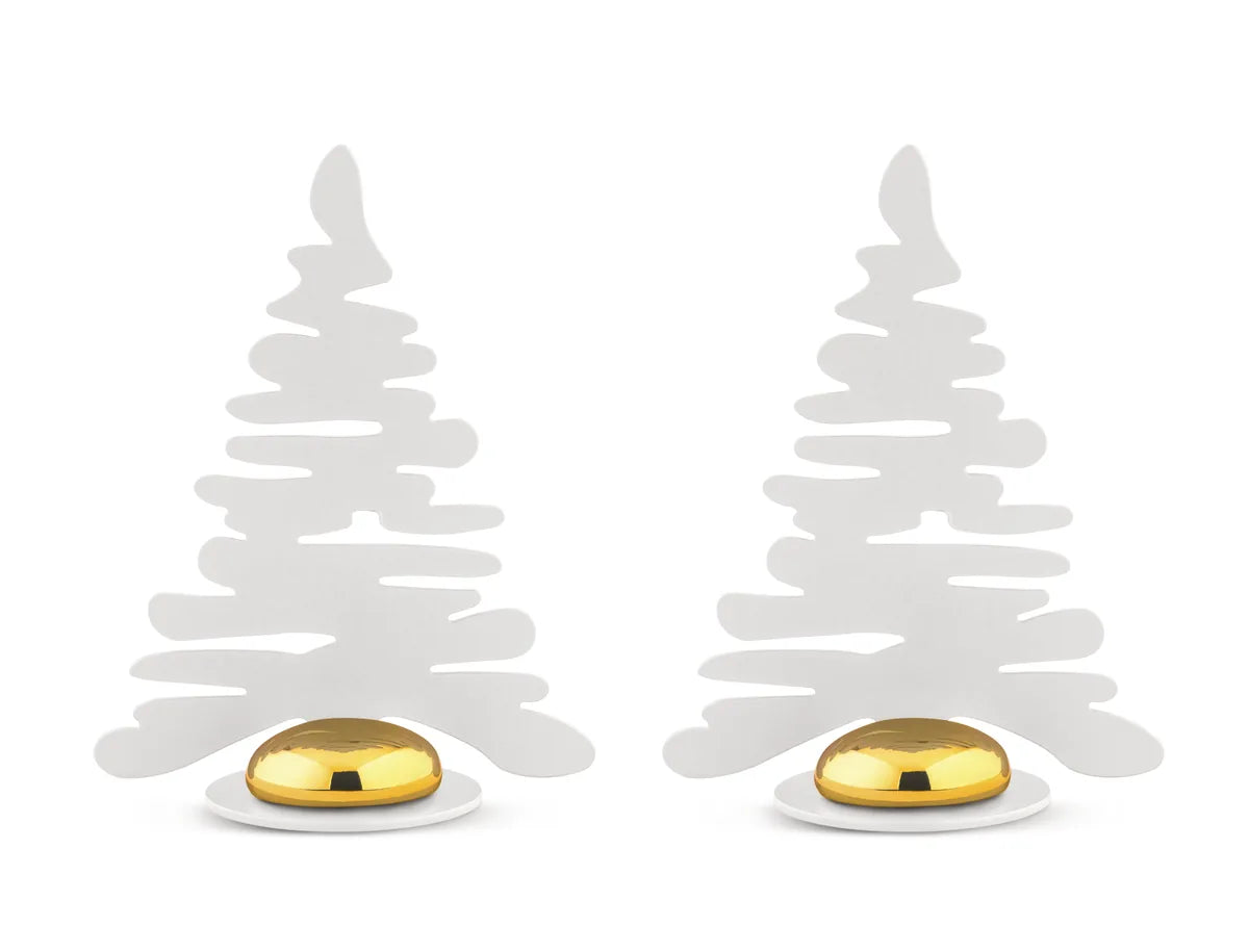 Alessi — Barkplace Tree BM16S2 W | Segnaposto in acciaio smaltato bian — design italiano Alessi