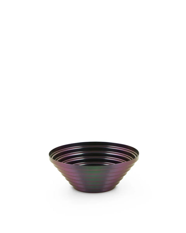 Alessi — Maya 7320/20PGR | Cestino rotondo acciaio cangiante Purplegre — Alessi