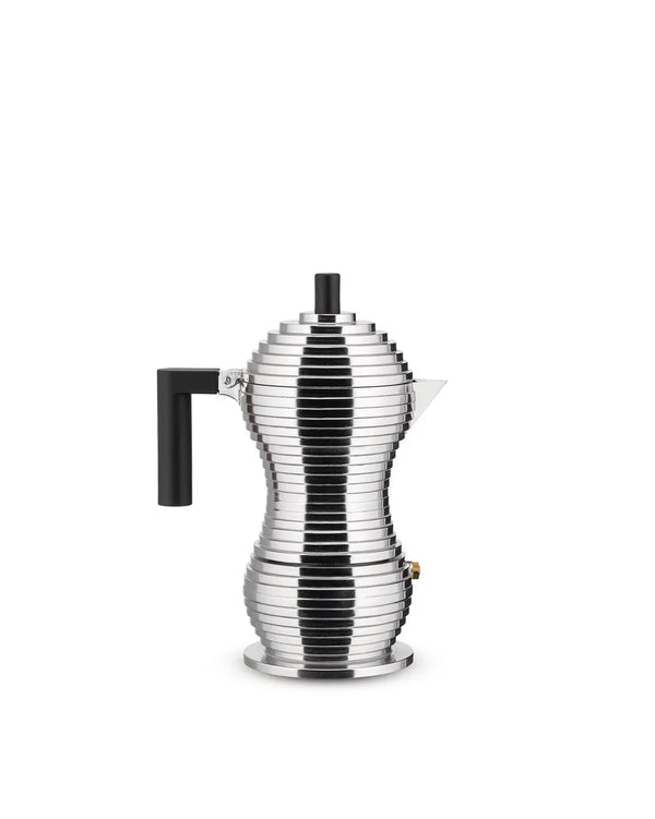 Alessi — Pulcina MDL02/3BFM | Caffettiera espresso 3 tazze di De Lucch — Alessi