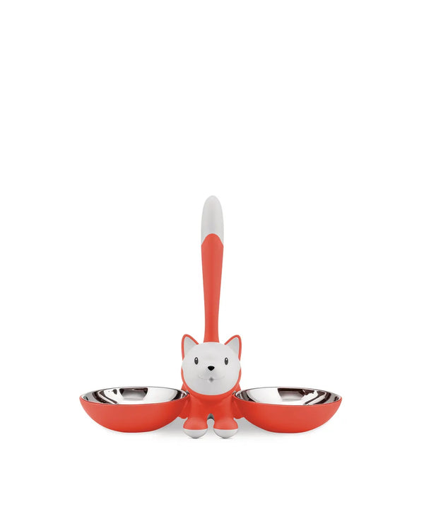 Alessi — Tigrito AMMI09 RO | Ciotola per gatti in resina e acciaio ino — Alessi