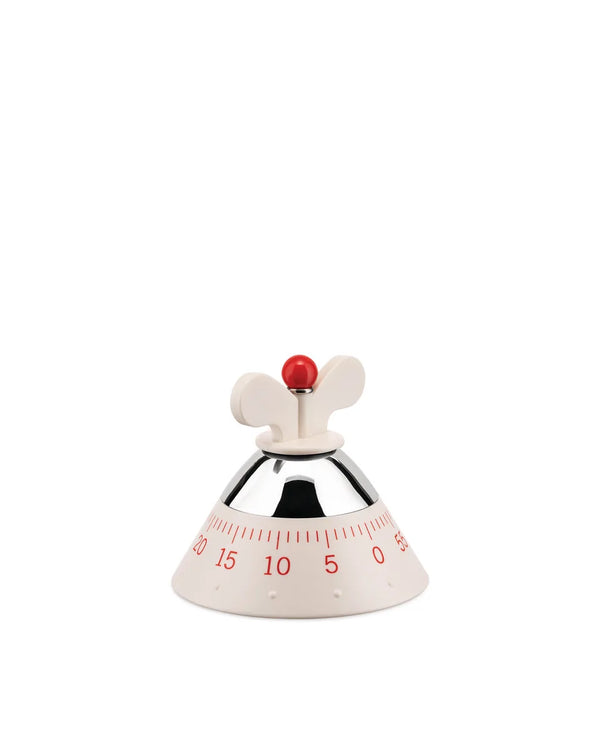 Alessi — A09 W | Kitchen Timer di Michael Graves in bianco — Alessi