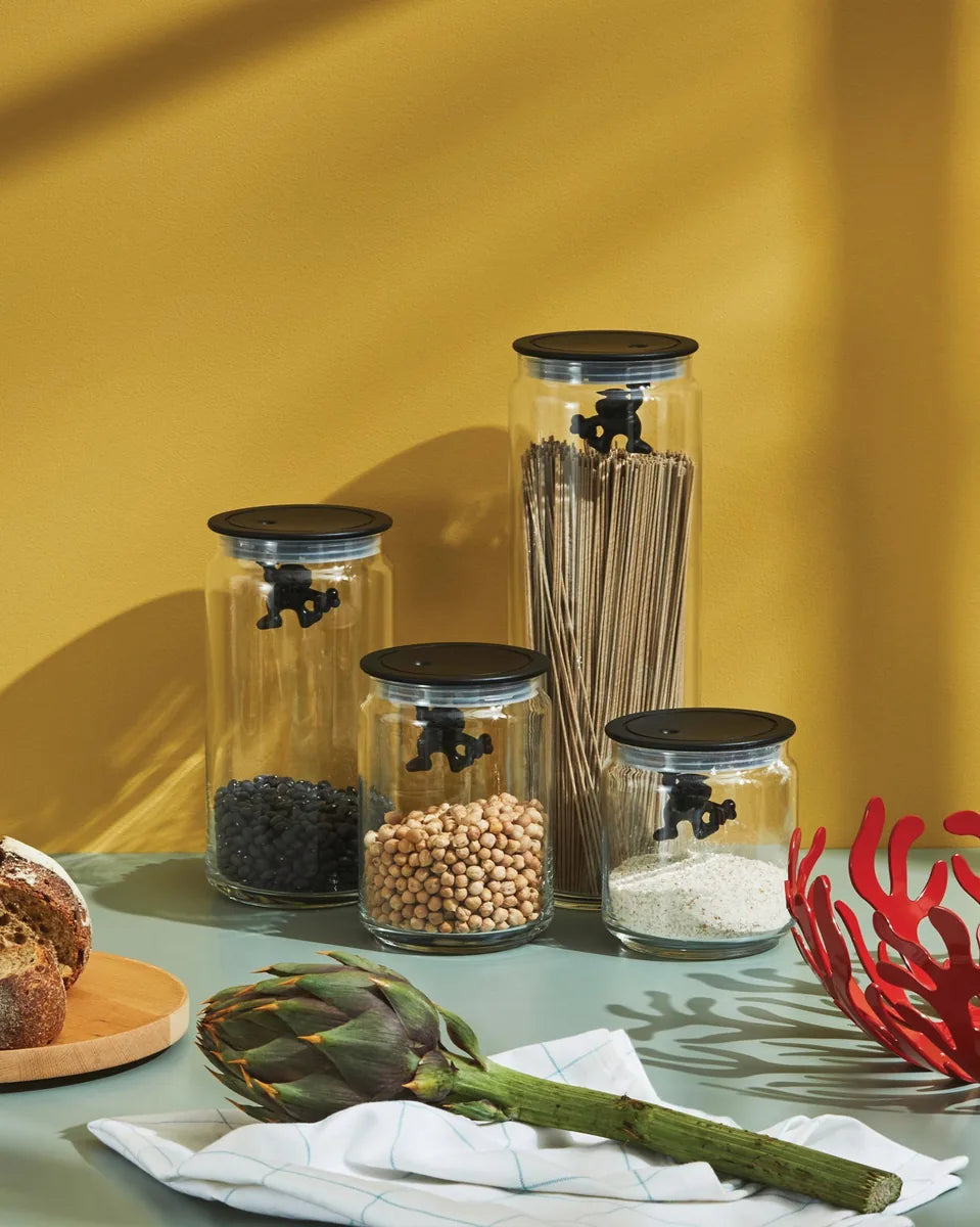 Alessi — Gianni AMDR06 AMDR06 AZ | Barattolo ermetico vetro e resina a — vista principale