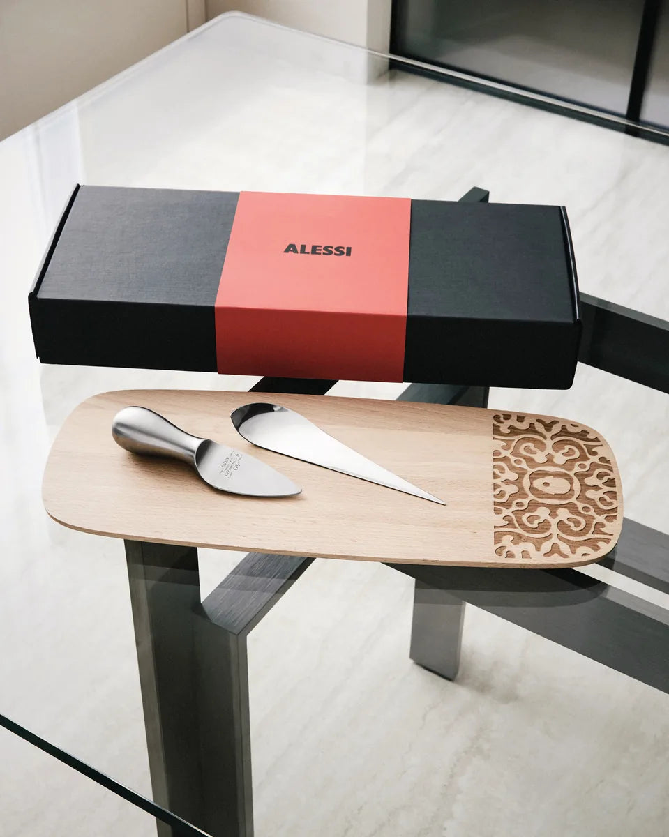 Alessi — & Cheese MW22SET | Set da formaggio legno e acciaio — vista principale