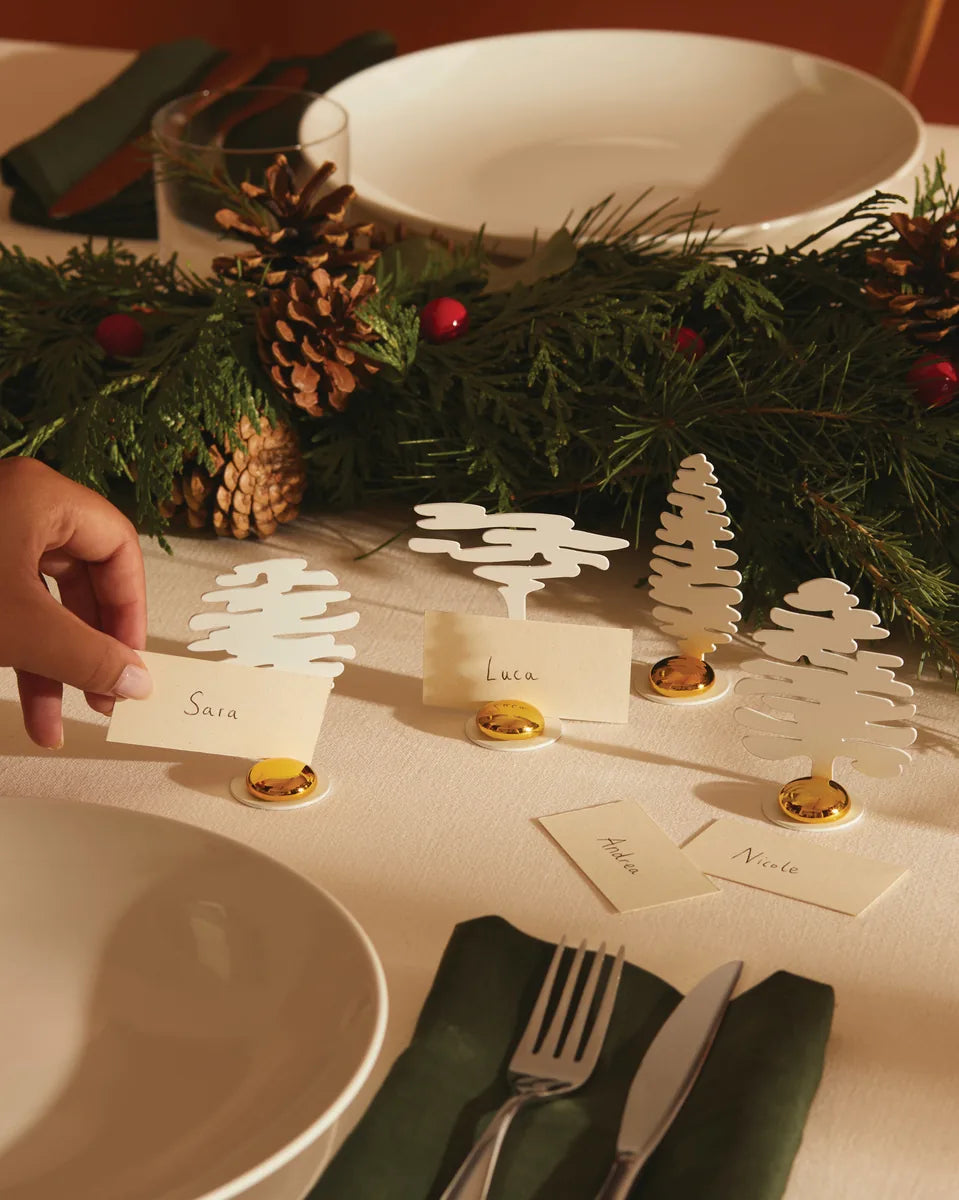 Alessi — Barkplace Tree BM18S4 W | Segnaposto albero in acciaio bianco — vista principale
