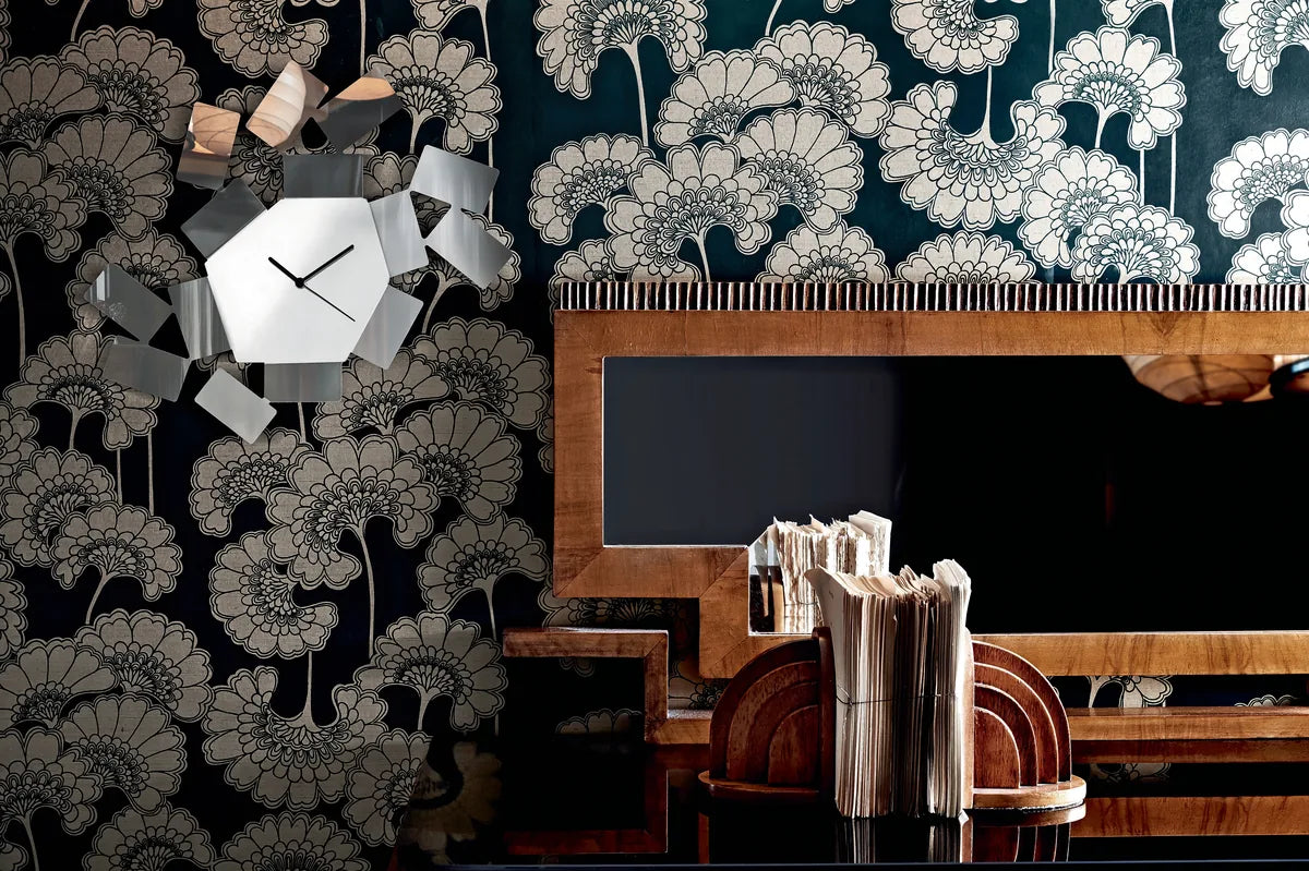 Alessi — MT19 B | La Stanza dello Scirocco, orologio da parete nero — dettaglio