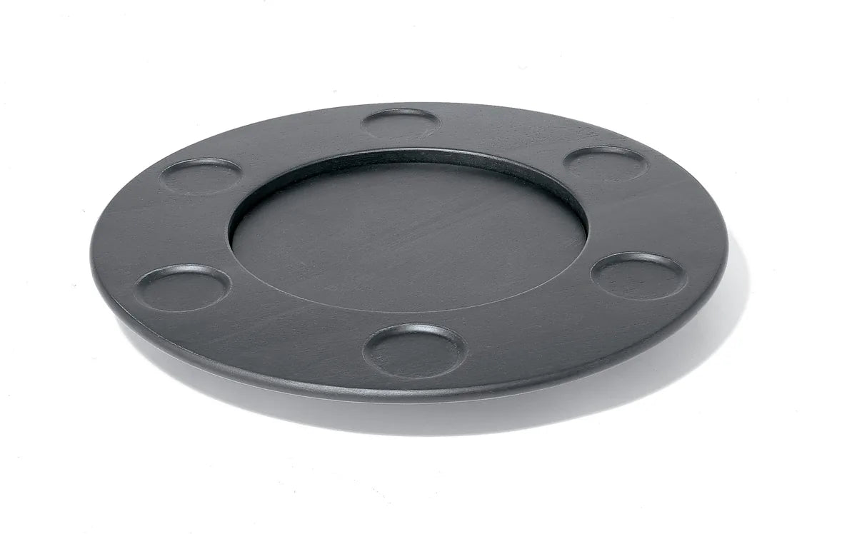Alessi — Mami SG61 B | Vassoio girevole per fonduta in legno — dettaglio