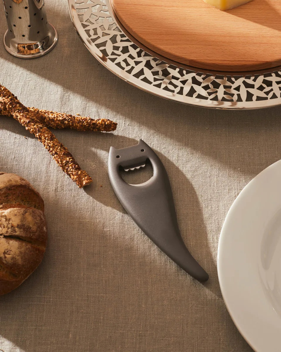 Alessi — Diabolix ABC01 B | Apribottiglie in resina antracite — dettaglio
