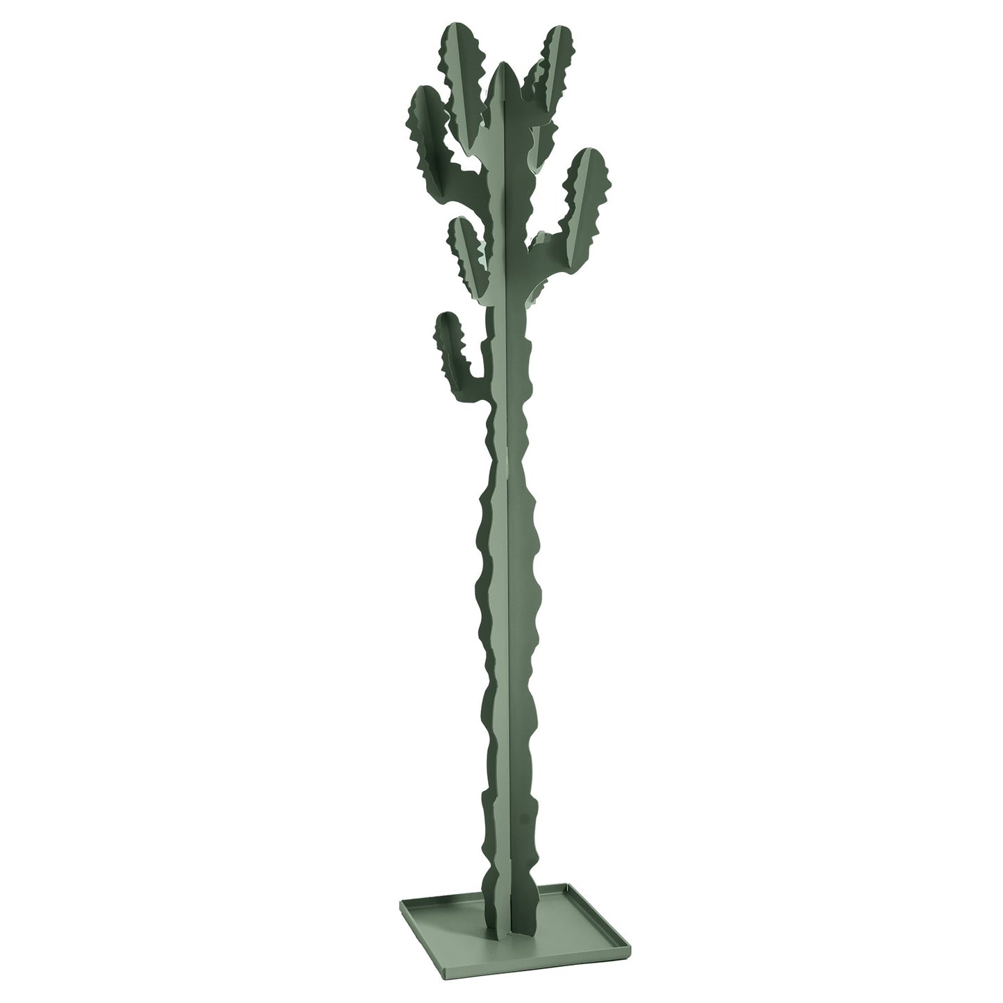Arti & Mestieri appendiabiti da terra Cactus verde salvia in ferro battuto artigianale