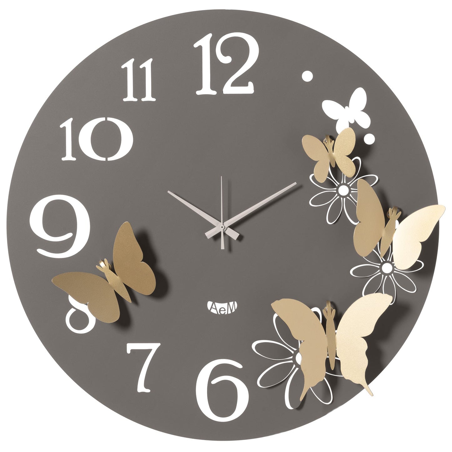 Arts & Crafts - Butterfly Flowers Large Special Wall Clock