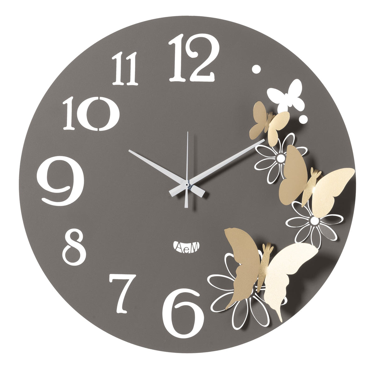 Arts & Crafts - Butterfly Flowers Small Special Wall Clock