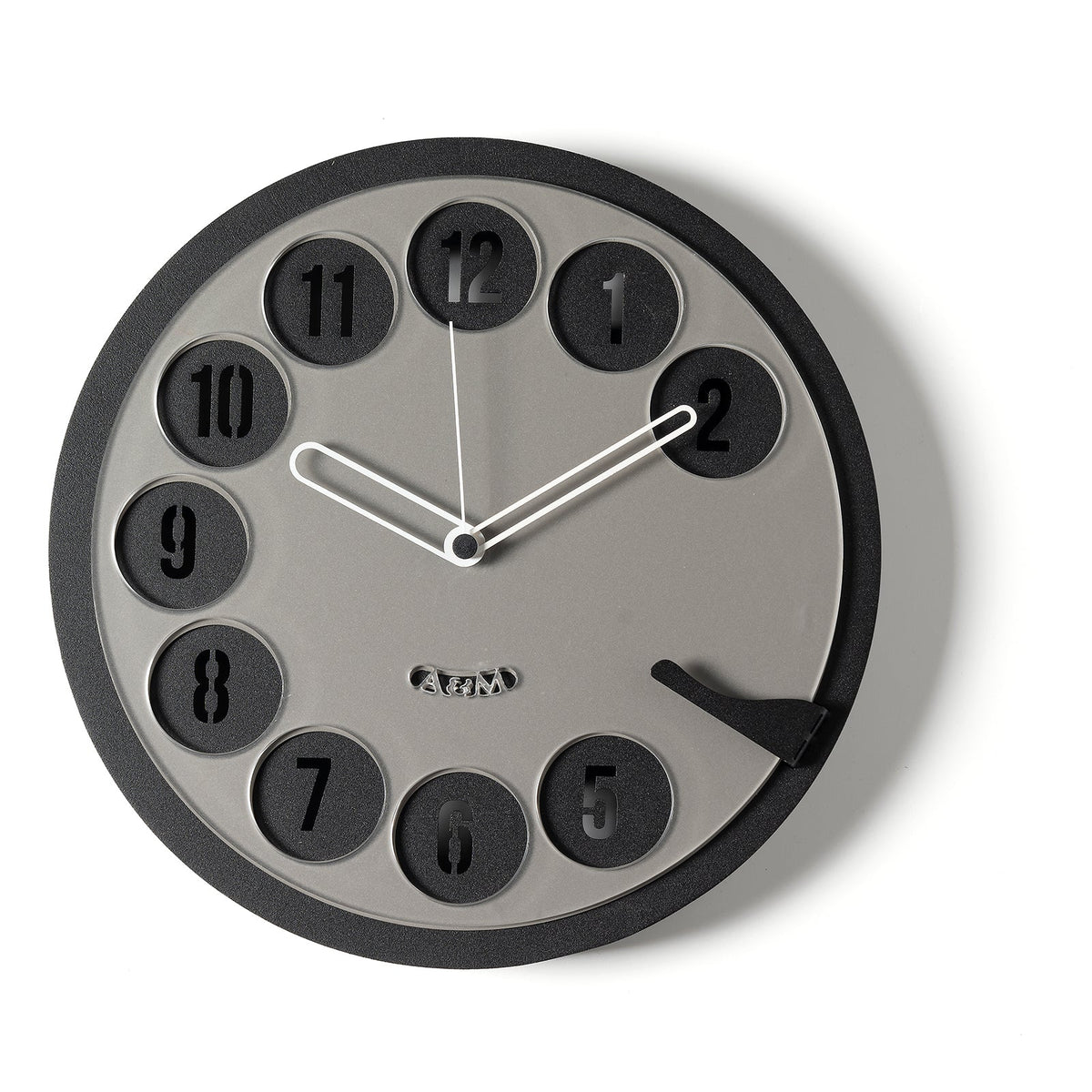 Arti & Mestieri orologio da parete Call Me colore nero fango in ferro lavorato artigianalmente