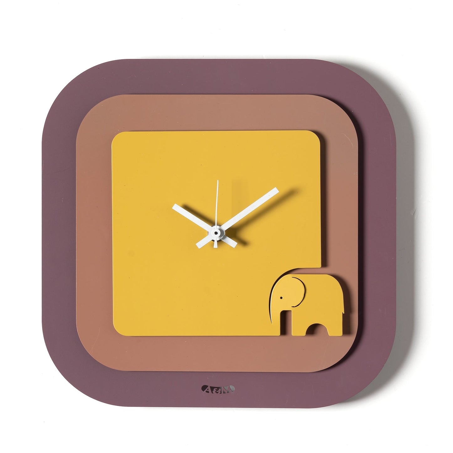 Arti & Mestieri orologio da parete Tino viola ametista mocha mousse ocra in ferro lavorato artigianalmente