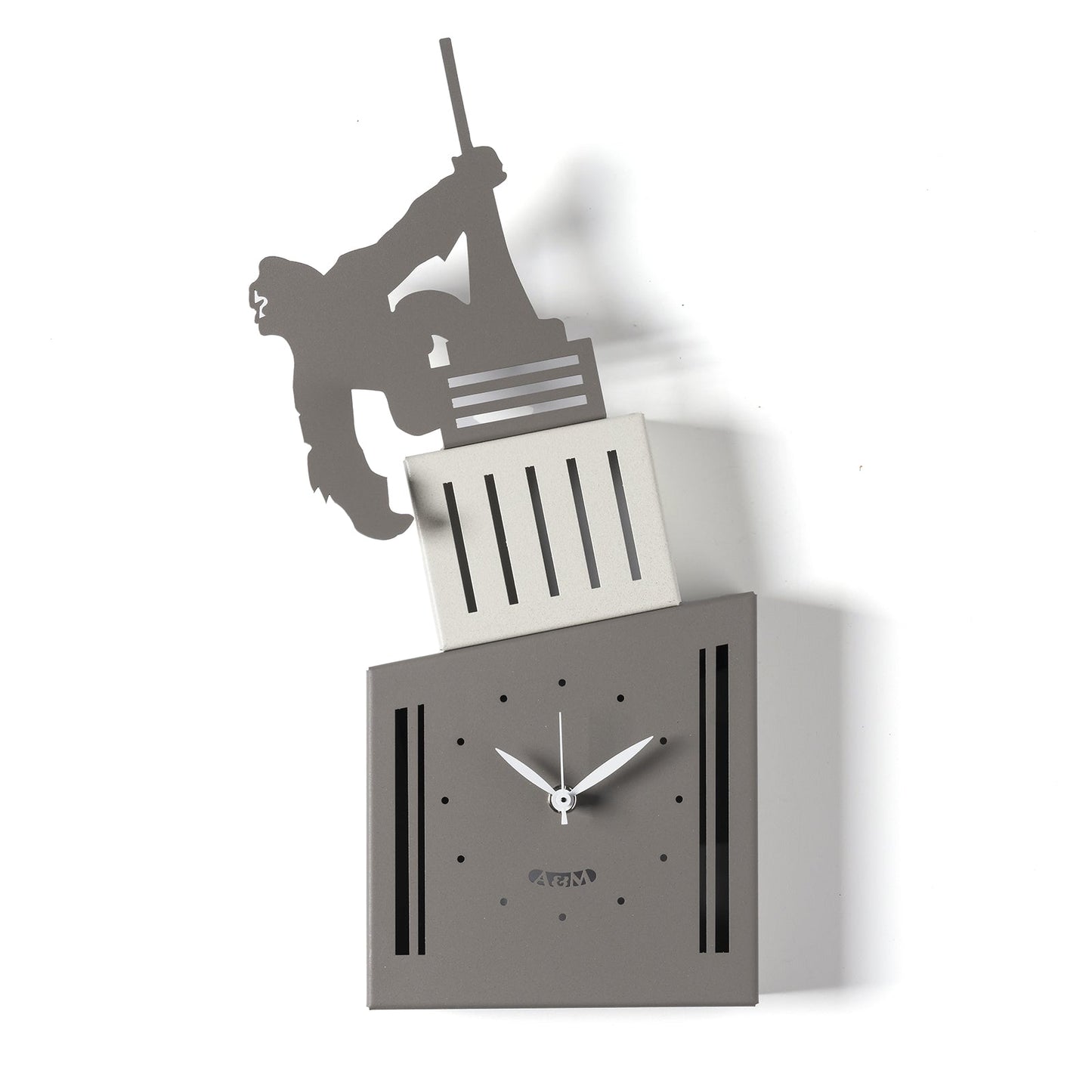 Arti & Mestieri orologio da parete King Kong colore fango avorio ferro lavorato artigianalmente