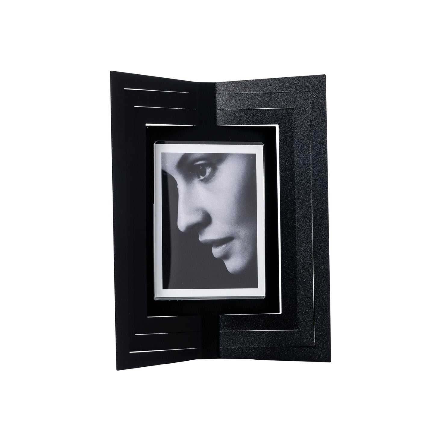 Arti & Mestieri Portafoto Vibra Piccolo nero ferro e polimetilmetacrilato 18,8x23 cm