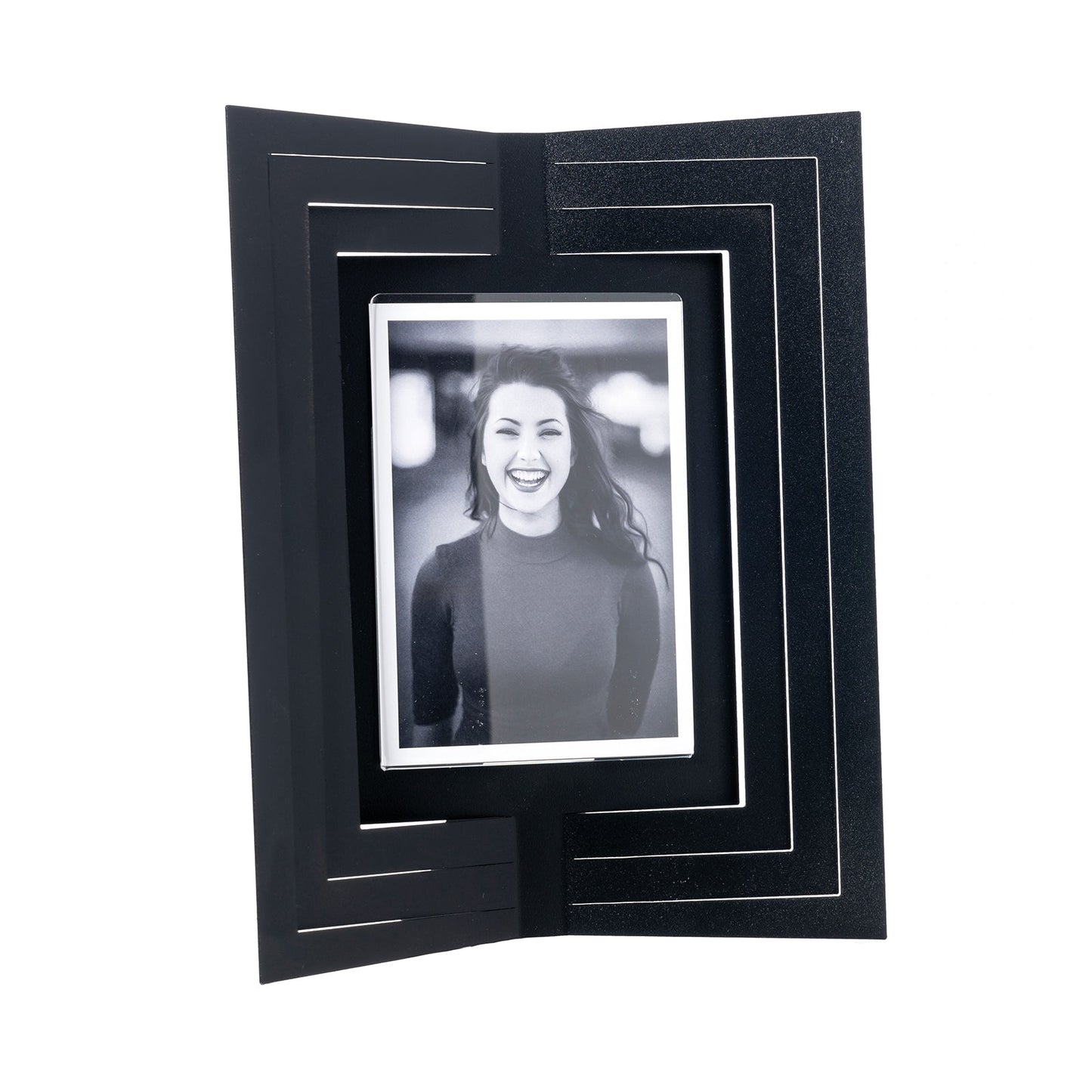 Arti & Mestieri Portafoto Vibra Grande colore nero in ferro e polimetilmetacrilato 25x31 cm