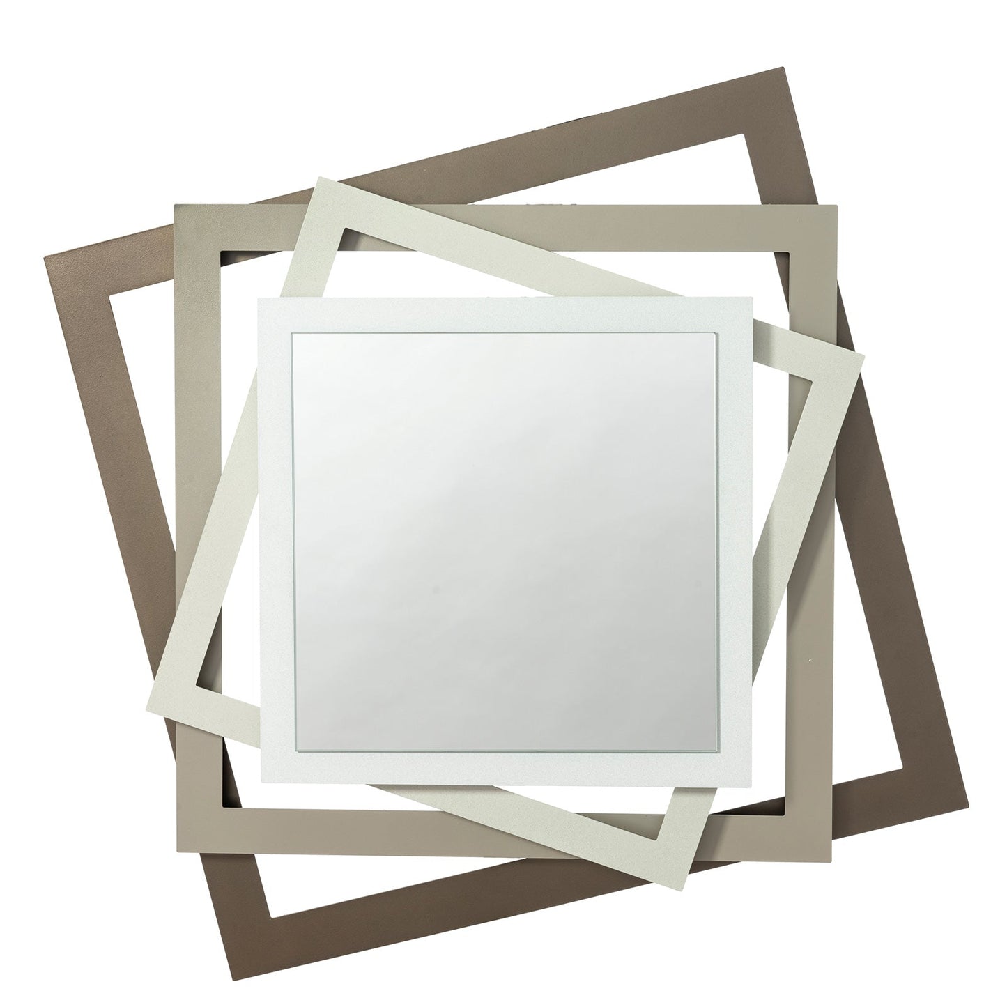 Arti & Mestieri specchio da parete Rubik bronzo sabbia avorio bianco marmo ferro lavorato artigianalmente