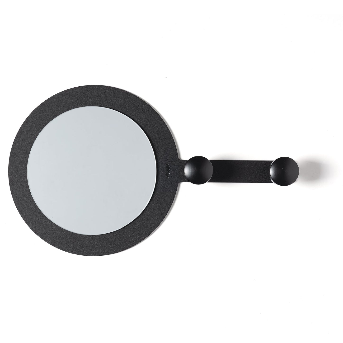 Arti & Mestieri Riflesso & Appeso specchio con ganci colore nero in ferro lavorato artigianalmente