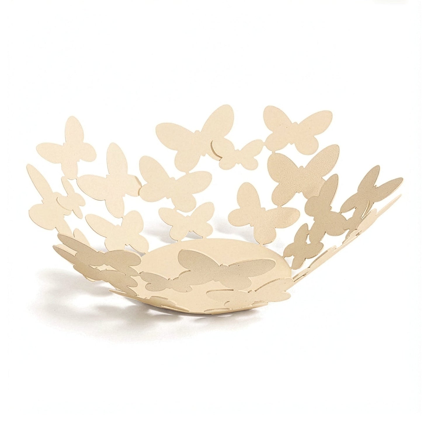 Arti & Mestieri centro tavola Butterfly colore Chantilly ferro lavorato artigianalmente 40x15cm