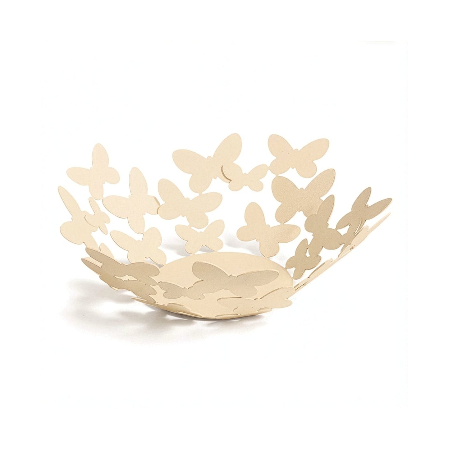 Arti & Mestieri Butterfly centrotavola piccolo colore Chantilly ferro lavorato artigianalmente 28x11 cm
