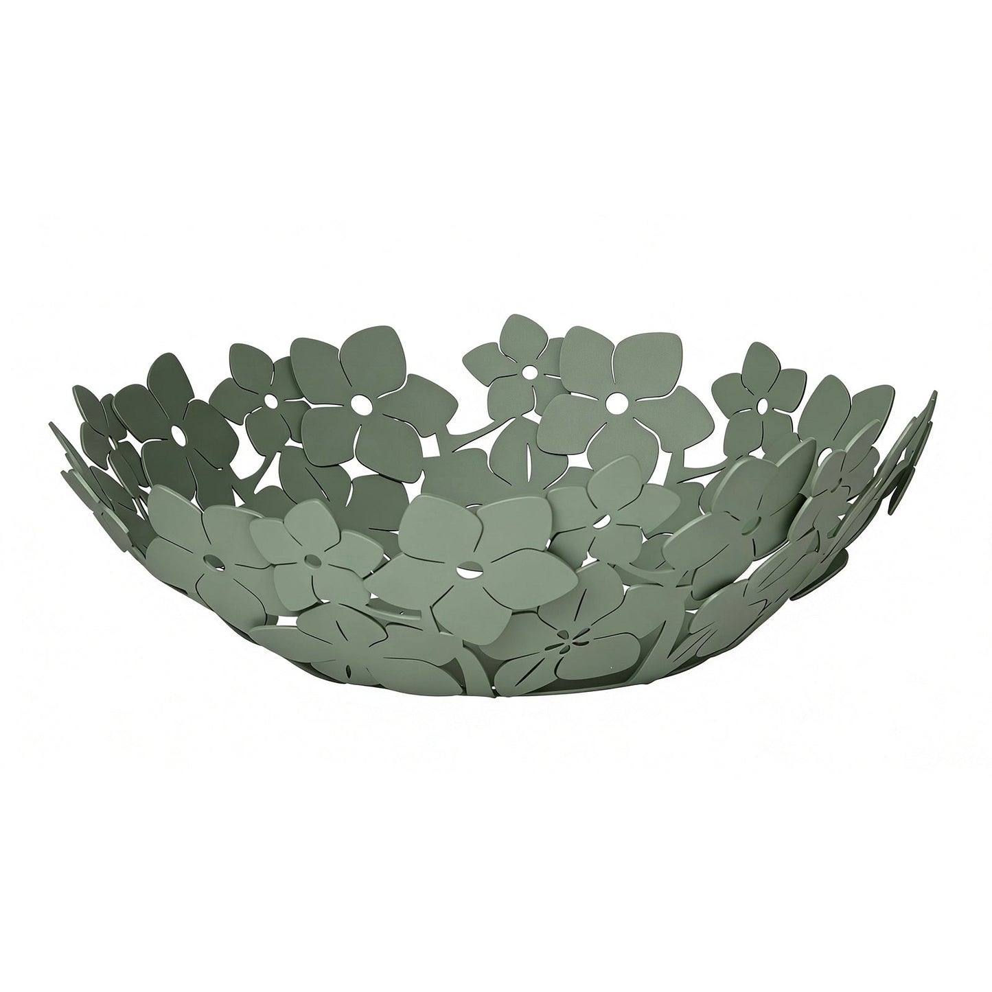 Arti & Mestieri centrotavola floreale grande verde salvia ferro lavorato artigianalmente 40x15 cm