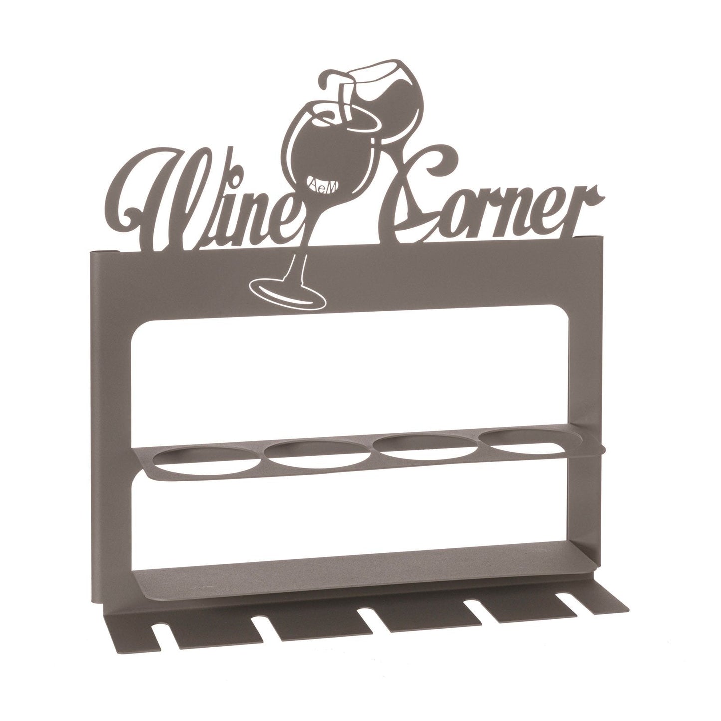 Arti & Mestieri Wine Corner porta bottiglie da parete colore fango in ferro battuto artigianale
