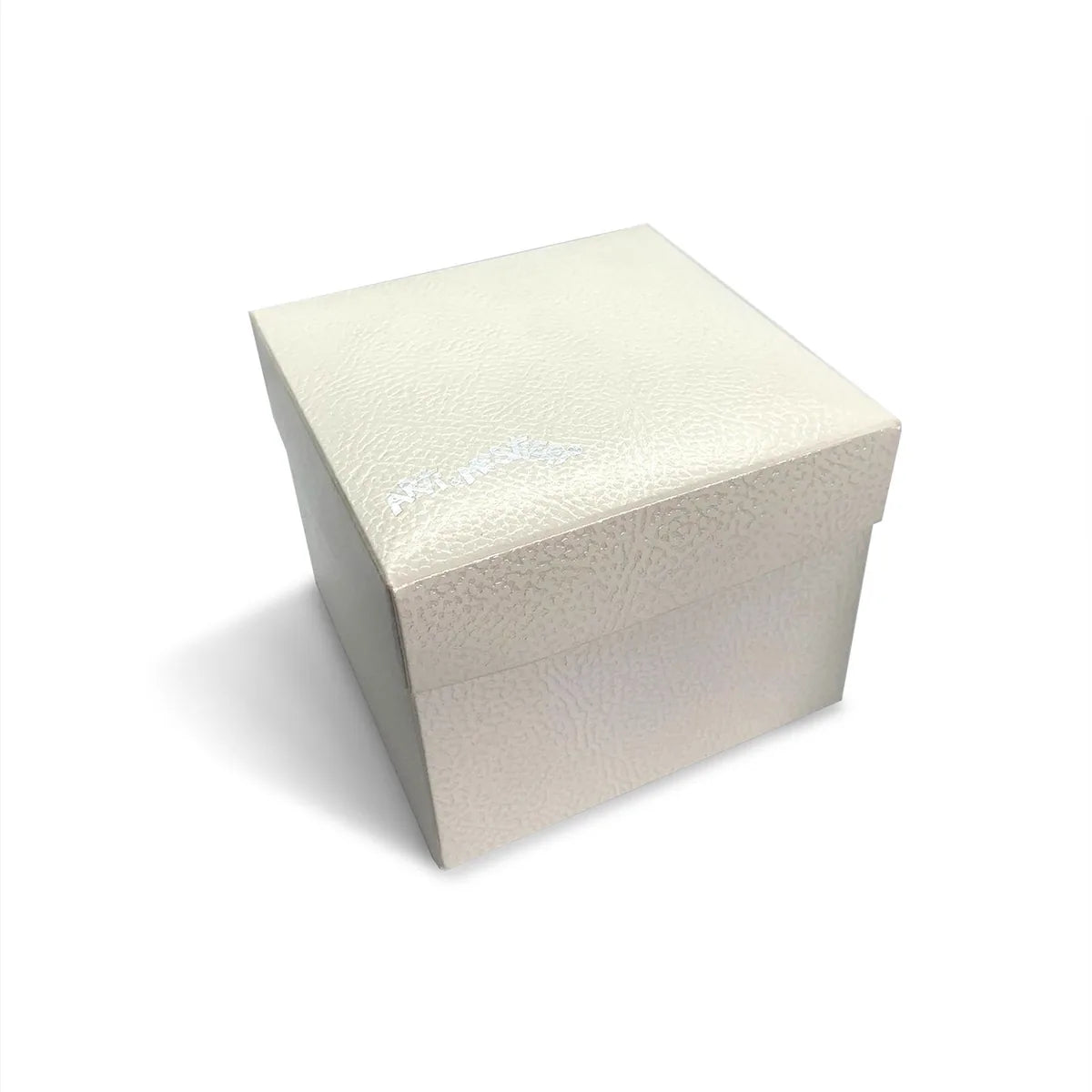 Arti & Mestieri - Dieci scatole piccole bomboniera effetto pelle avorio con serigrafatura argento