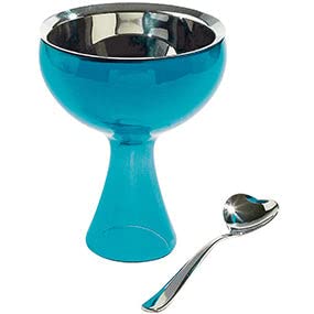 Alessi - Set Coppa Gelato e Cucchiaino "Big Love" in Acciaio Inox