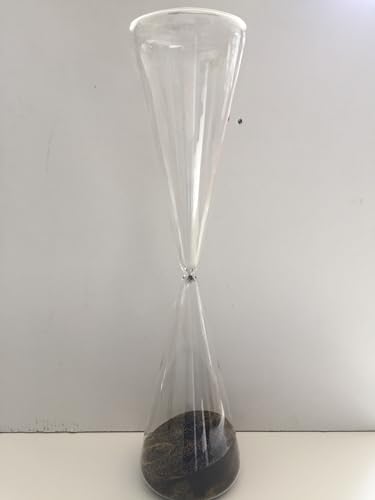 Sablier avec sable bicolore or et noir 50 cm