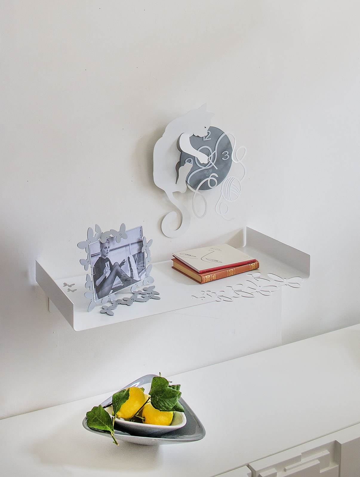 Arti & Mestieri - Orologio Da Parete Particolare Gatto Gomitolo