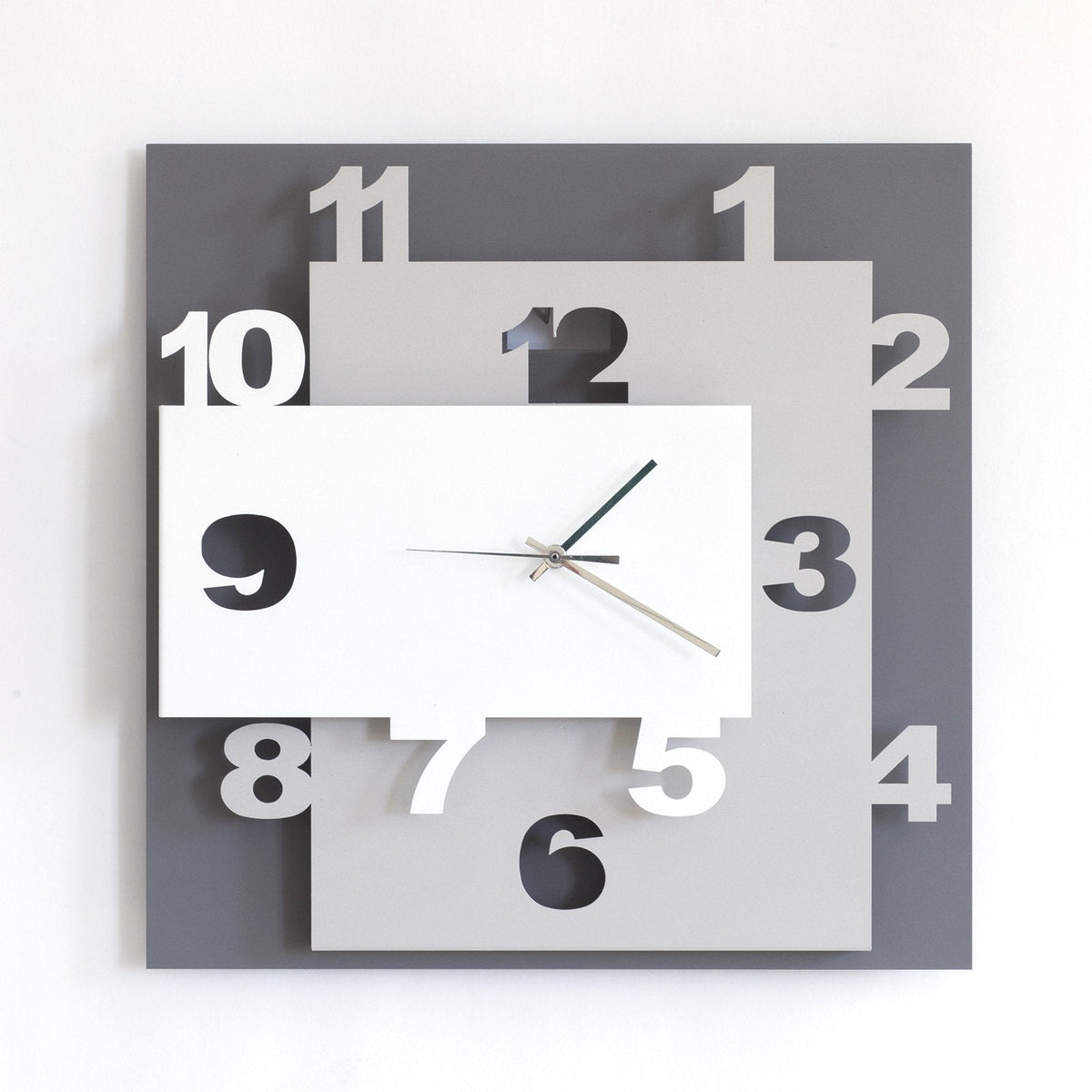 Arti & Mestieri orologio da parete Ziggurat fango bianco sabbia in ferro lavorato artigianalmente