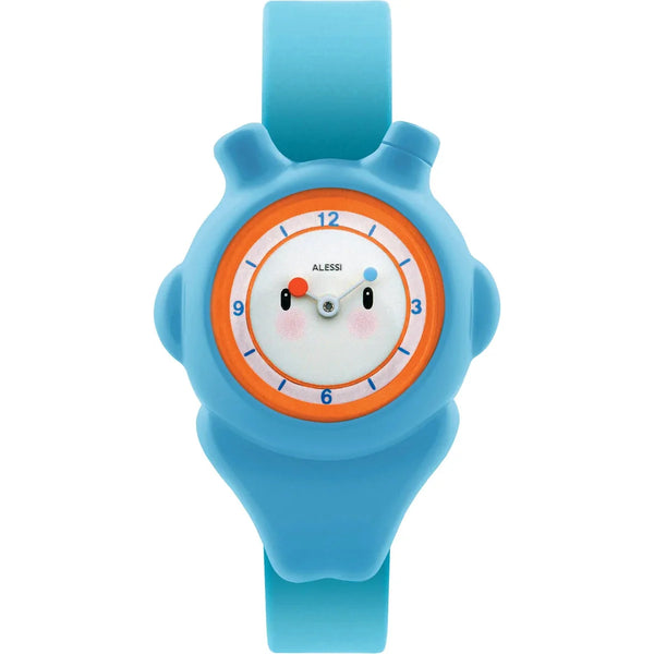 Alessi — Space-bimba AL23000 | Orologio da polso in poliuretano blu — Alessi