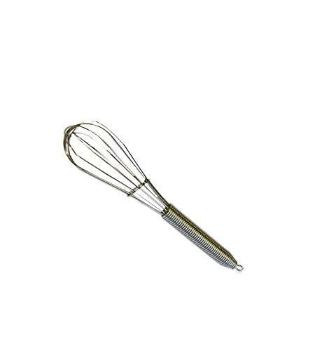Frusta Machx acciaio inox 30 cm manico a spirale gancio appendere