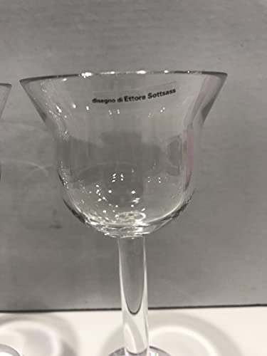 Arnolfo di Cambio - Coppia Bicchieri in Cristallo Vino/Liquore Design di Ettore Sottsass