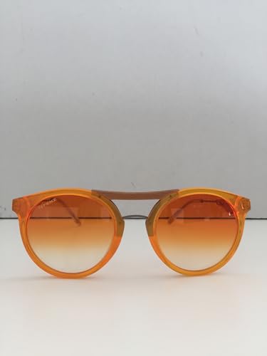 Lunettes de soleil génériques unisexes en bois et plexiglas orange