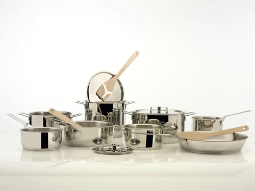 Alessi - Set 9 Pentole con Coperchi in Acciaio Inox