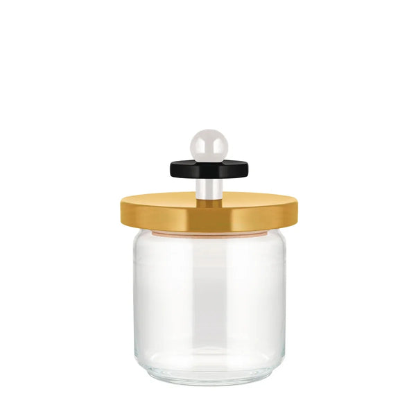 Alessi — ES16/75 ES16/75 1 | Barattolo ermetico Sottsass in vetro e fa — Alessi