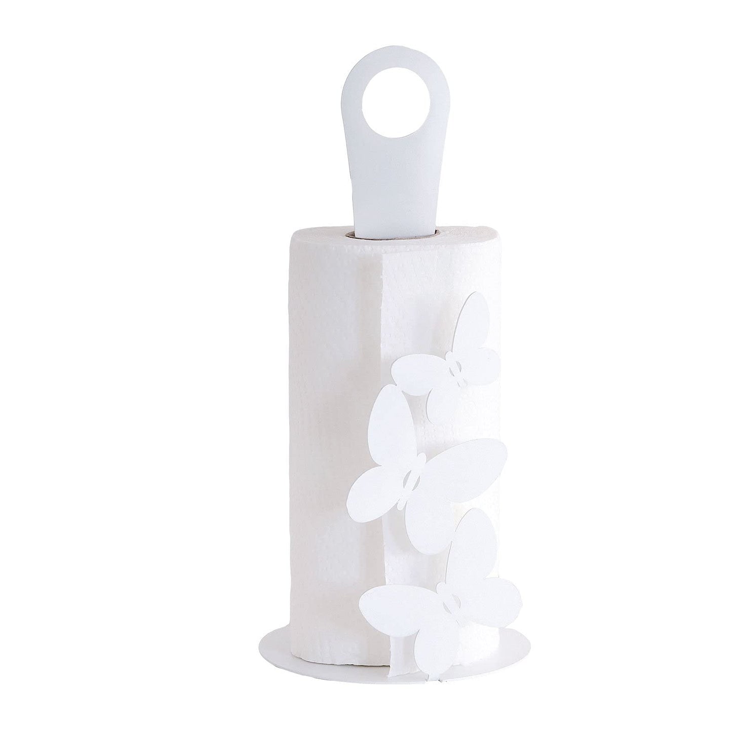 Arts & Crafts - "Butterfly" White Paper Roll Holder