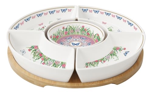 Easy Life - Pack of 5 Bowls on Tray, Diameter 25 cm in Porcelain