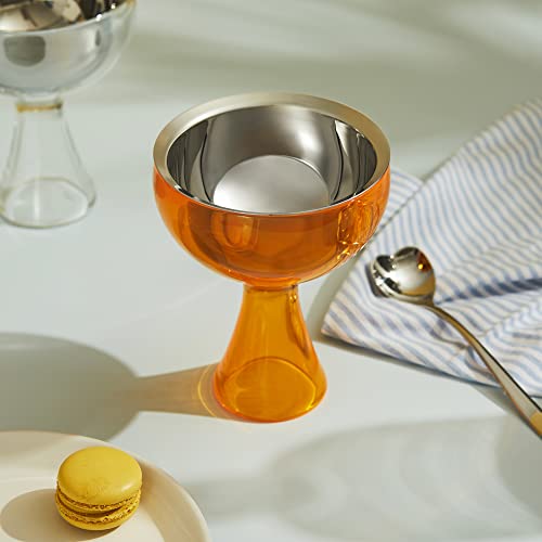 Alessi - Set Coppa Gelato e Cucchiaino "Big Love" in Acciaio Inox