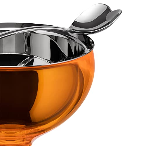 Alessi - Set Coppa Gelato e Cucchiaino "Big Love" in Acciaio Inox