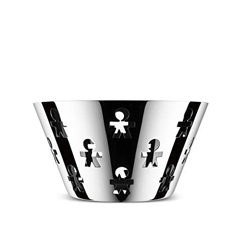 Alessi - Fruttiera "Girotondo" con Bordo Traforato in Acciaio Colorato