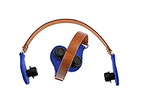 Sac Fullspot O Bag Mini Micro-Handles en cuir avec pompons en feutre (BLEU AVIATION)