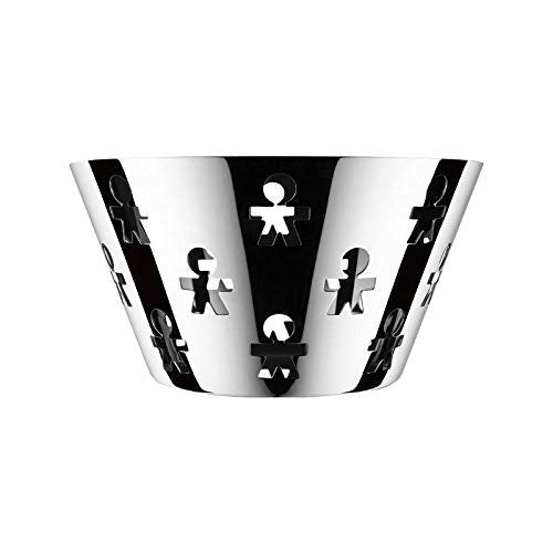 Alessi - Fruttiera "Girotondo" con Bordo Traforato in Acciaio Colorato