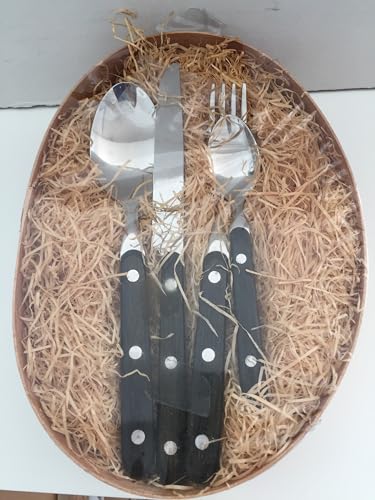 Coupe - Ensemble de 18 couverts en acier et bois