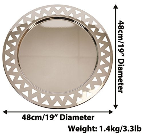 Alessi - Vassoio Rotondo con Bordo Traforato "Girotondo" in Acciaio Inox