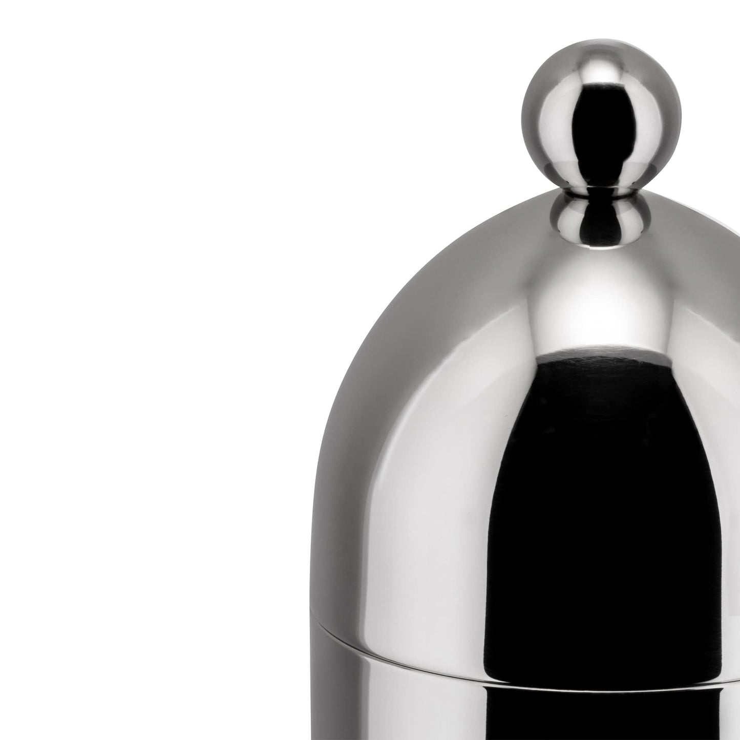 Alessi - Sugar Bowl with Spoon "Officina" in Stainless Steel