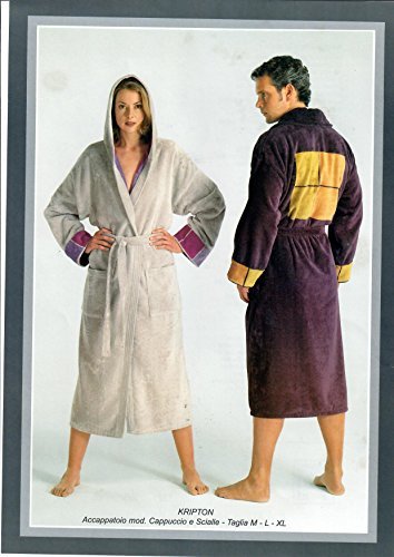 Carrara - Polo Shawl Bathrobe in Soft Terry Dark Grey Size M